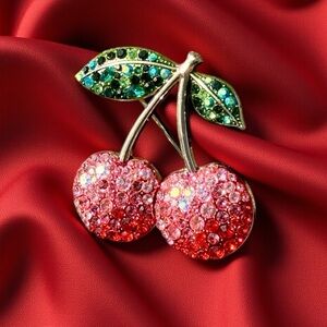 Glistening Cherry Brooch🍒